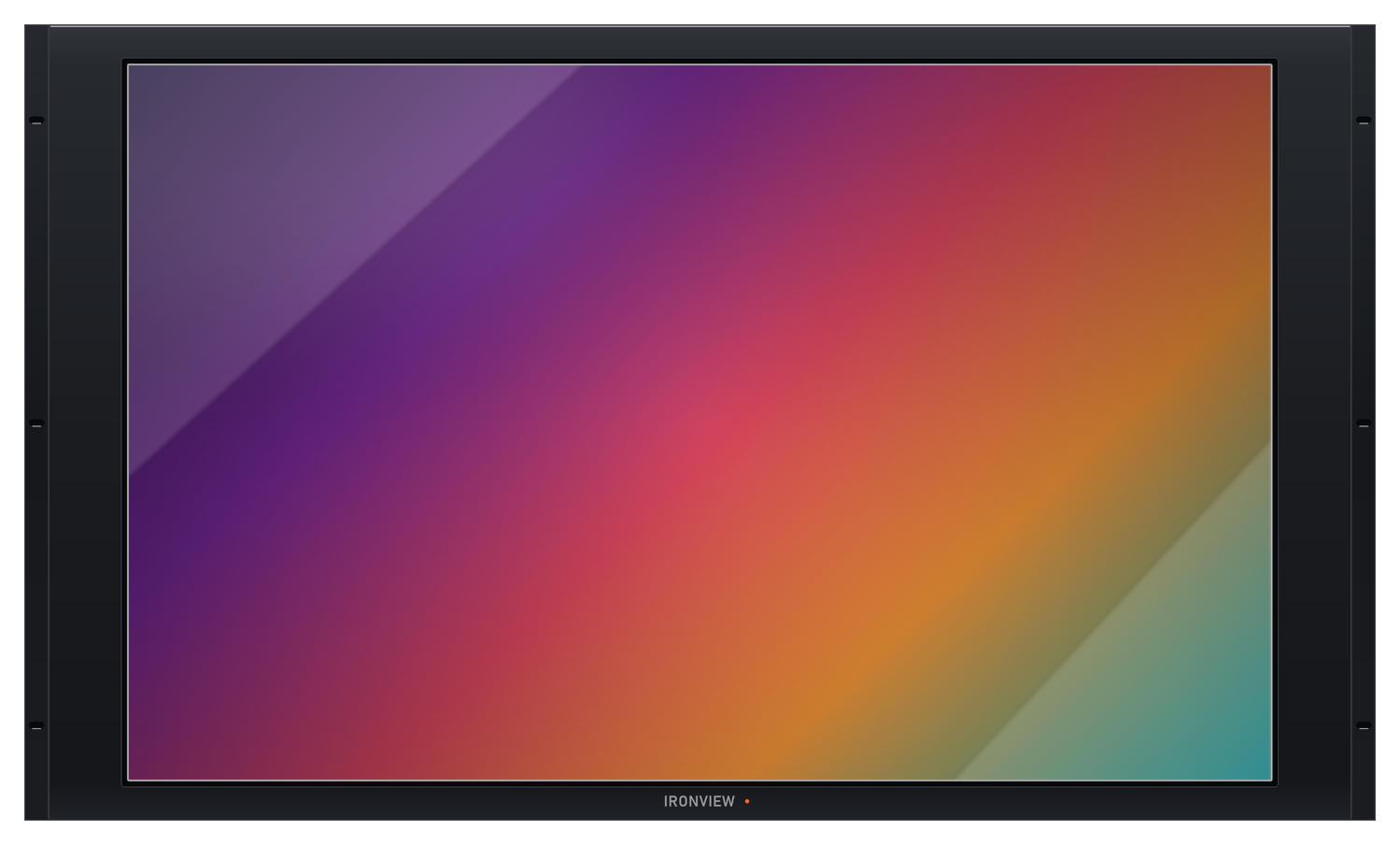19 inch widescreen IronView industrial touch monitor, front view
