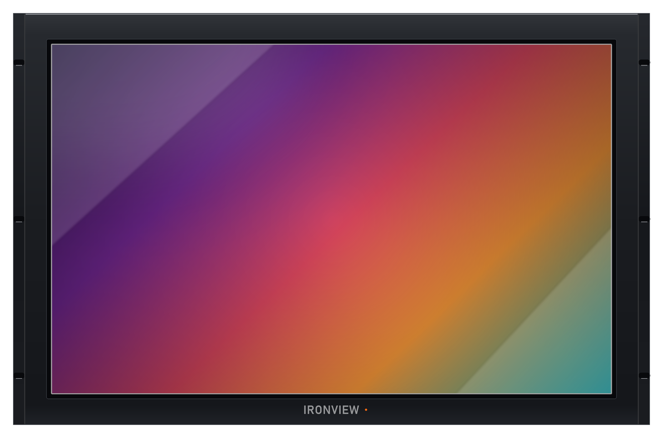 IronView 12 inch open frame industrial touch screen monitor, front view