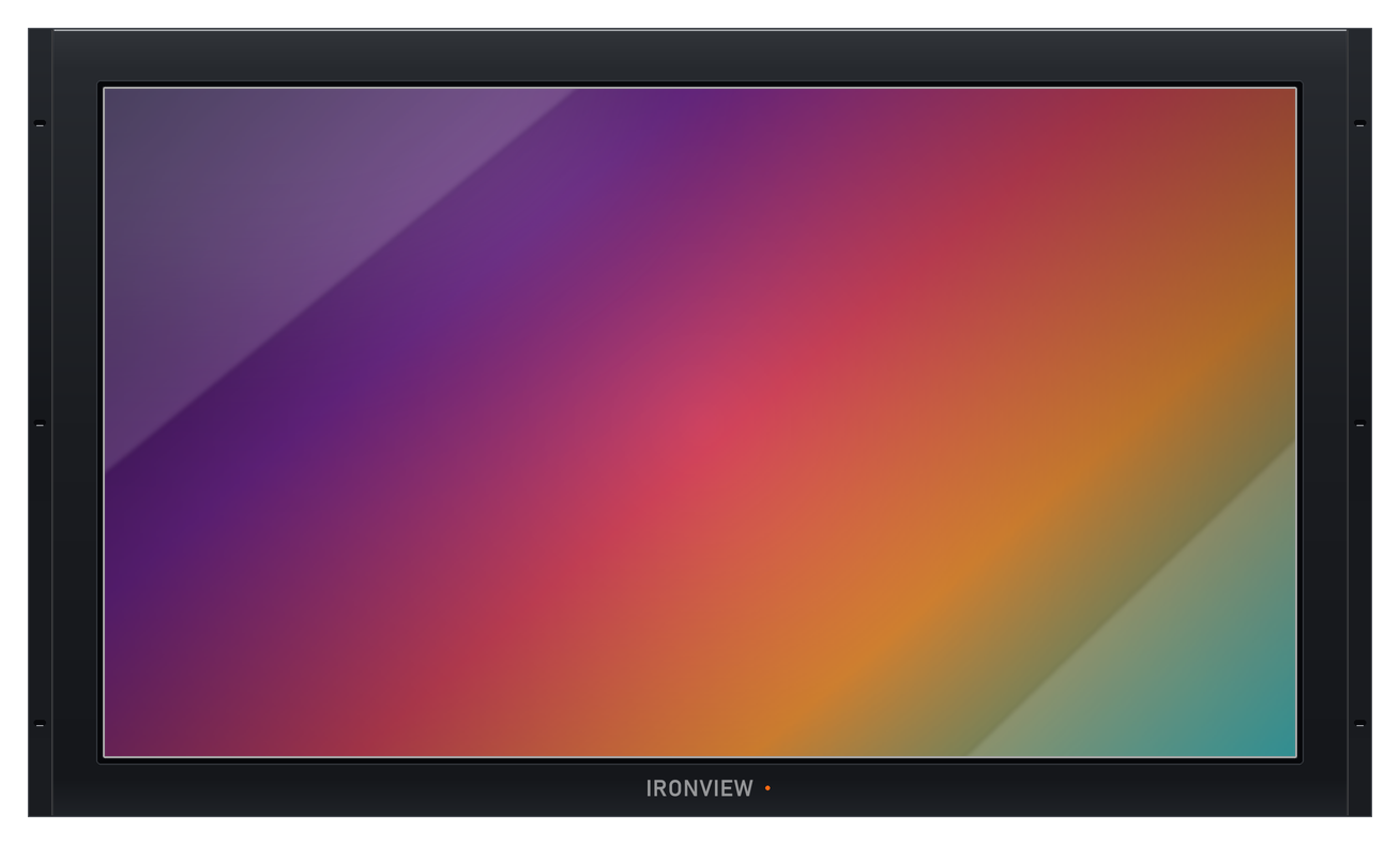 IronView 23.8 inch open frame industrial touch screen monitor, front view