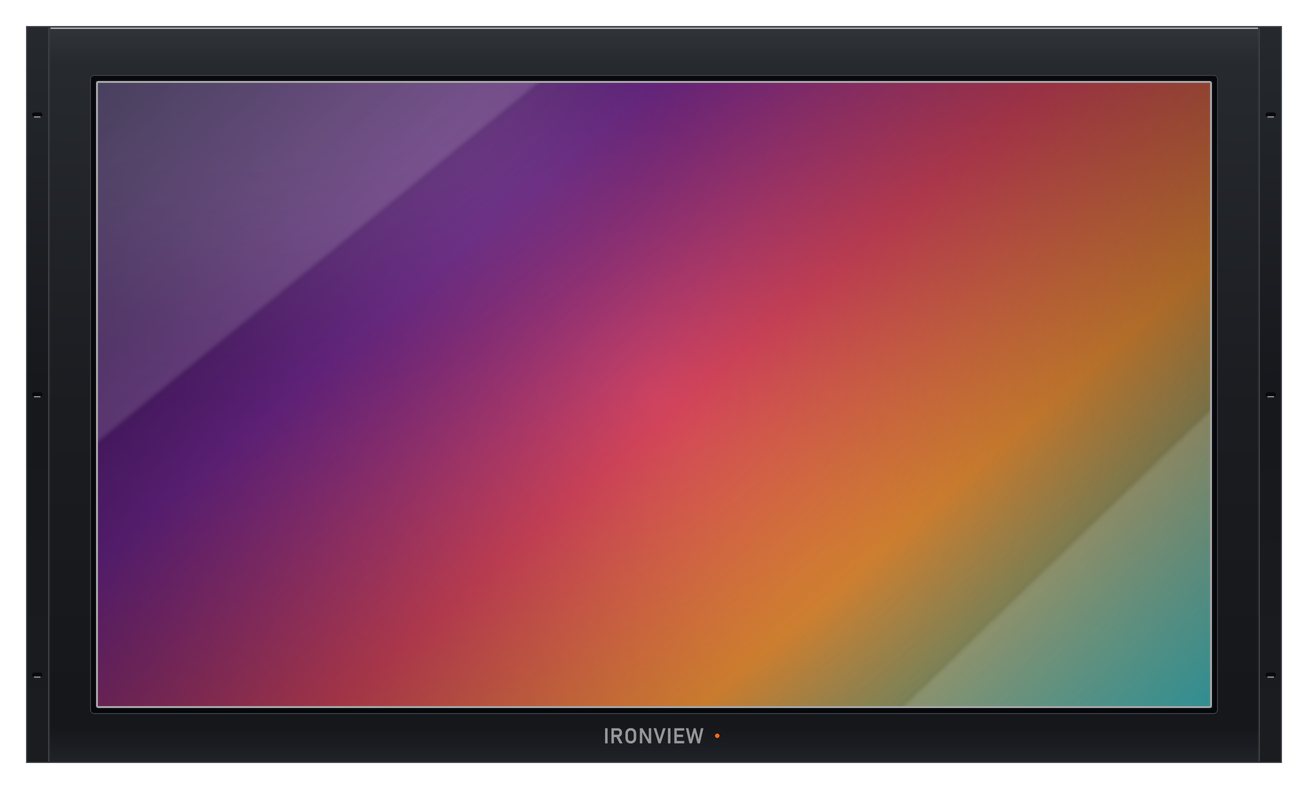 IronView 27 inch open frame industrial touch screen monitor, front view