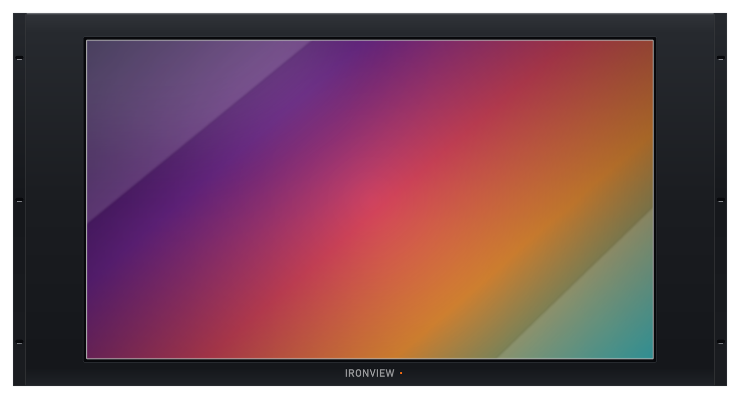 IronView 17.3 inch open frame industrial touch screen monitor, front view